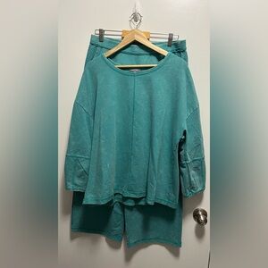 Habitat clothes to live in Teal Blue Set Women’s Size Large